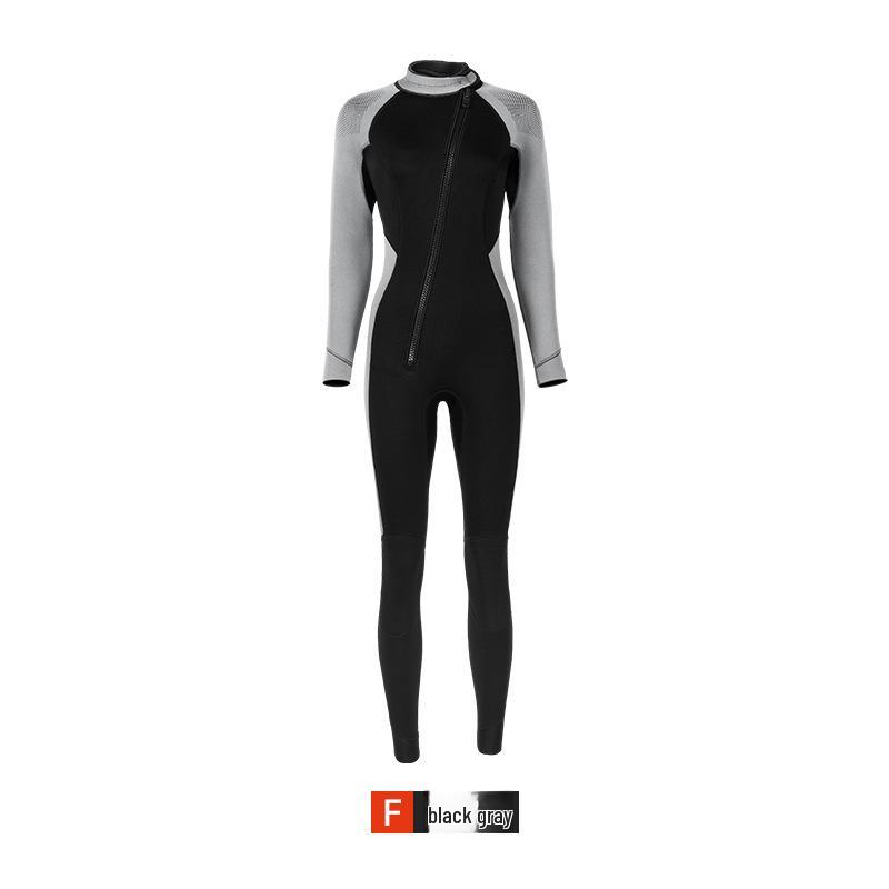 3MM Unisex Diving Suit: Warm, Long-Sleeve, Cold-Proof Snorkeling & Surfing Wetsuit, Jellyfish Protection for Winter Swimming XXL black TrendVibeCN