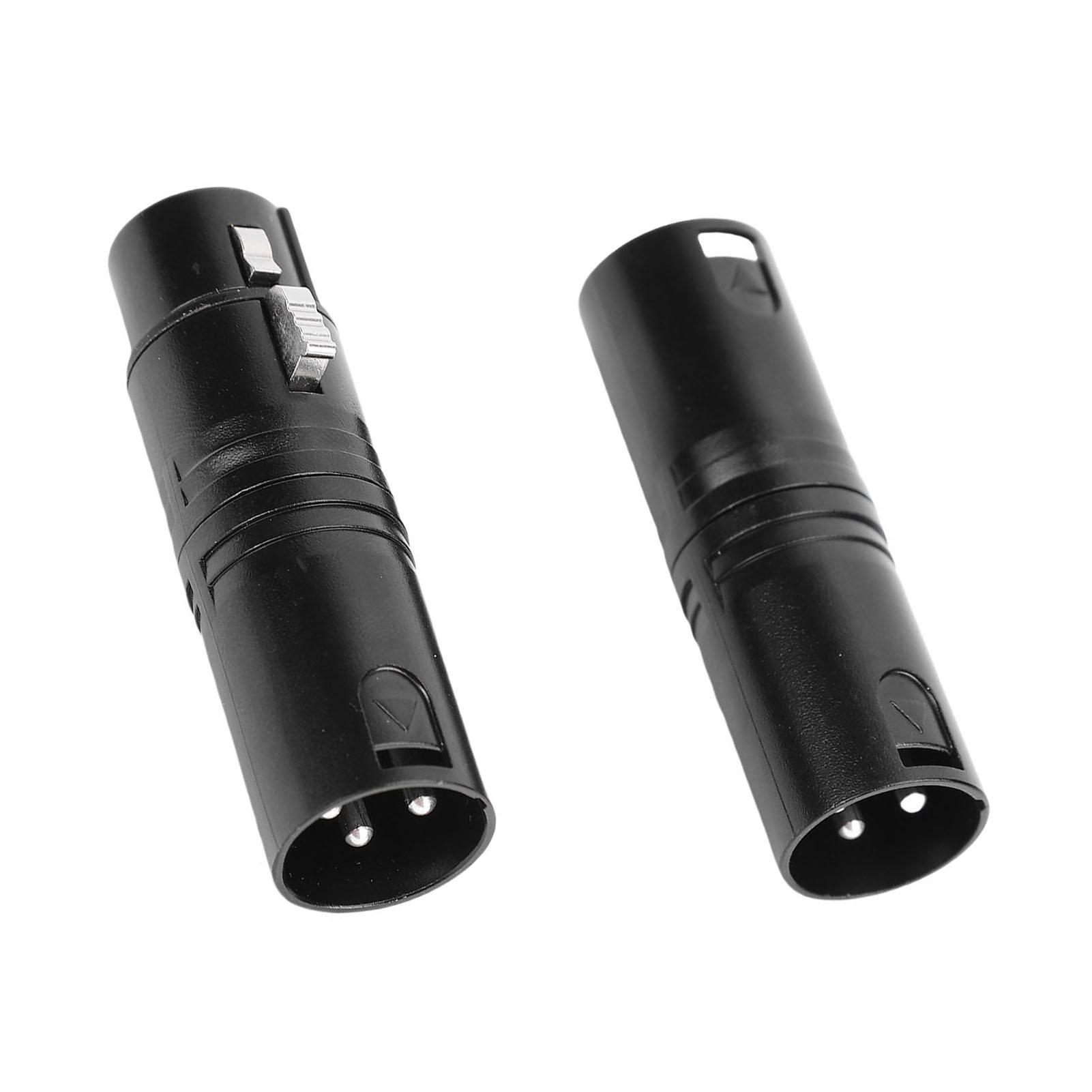XLR Адаптеры Папа-Папа и Папа-Мама 3-контактный Балансный XLR Разъем-Переходник для Прямых Эфиров Студии Сцены black KONNWEI