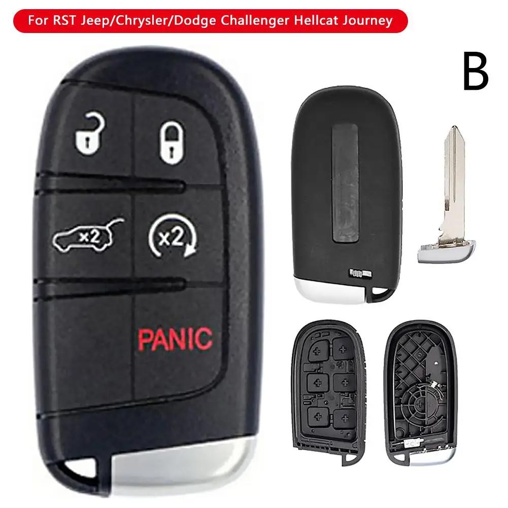 для Dodge Challenger Charger Durango для Chrysler 300 Jeep SRT 2009-2024 чехол для автомобильного ключа с автокнопками G0B5 black Walk Vogue