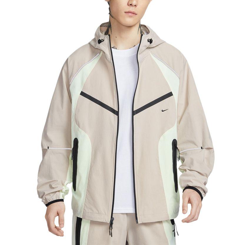 Nike Технологичная ветровка Windrunner с цветовыми блоками, из ткани Dri-FIT, цвет: Кремовый, Вольт, Черный, IU7497-236 L white