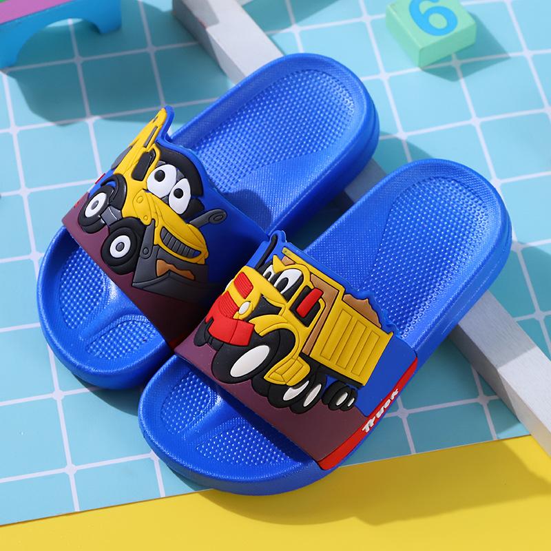 PantuflasМультяшные детские тапочки летние новые нескользящие домашние туфли для мальчиков милые пляжные туфли для девочек детская обувь шлепанцы Zapatos Niña 24-25--17cm синий ManCave Closet