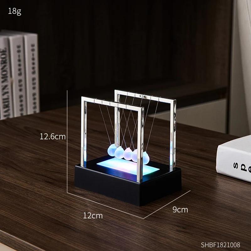 Простой Ньютон Cradle Balance стальные шарики вечный двигатель столкновение мяч школа обучение физика наука маятник домашний декор black School supplies 1