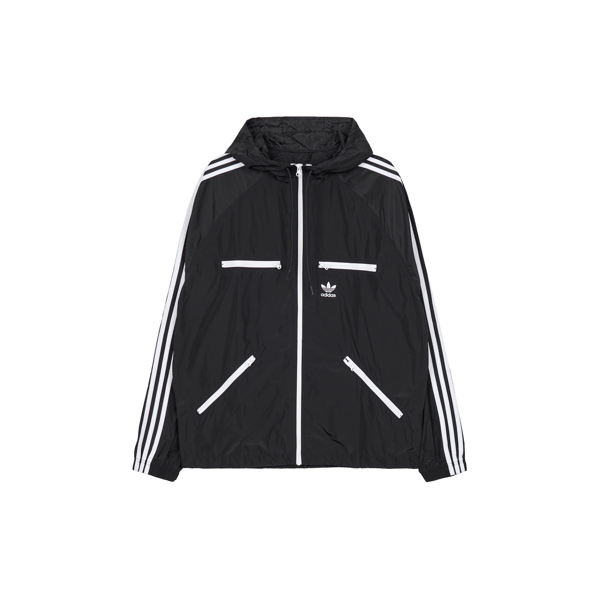 adidas Originals Adicolor Classics Ветровка с капюшоном Обычная посадка Легкая Ветрозащитная Мужская Черный HS2066 M gray