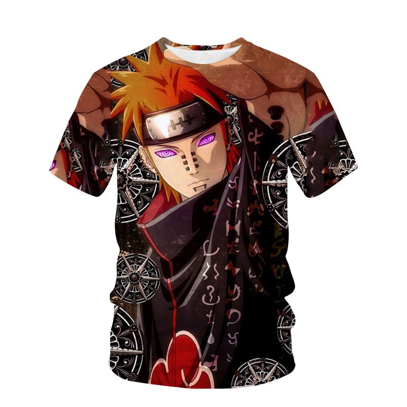 Футболка для мальчиков Naruto Breeze - детская футболка с изображением Сакуры, Какаши и Саске, напечатанная на 3D-принтере 100 brown ETST33