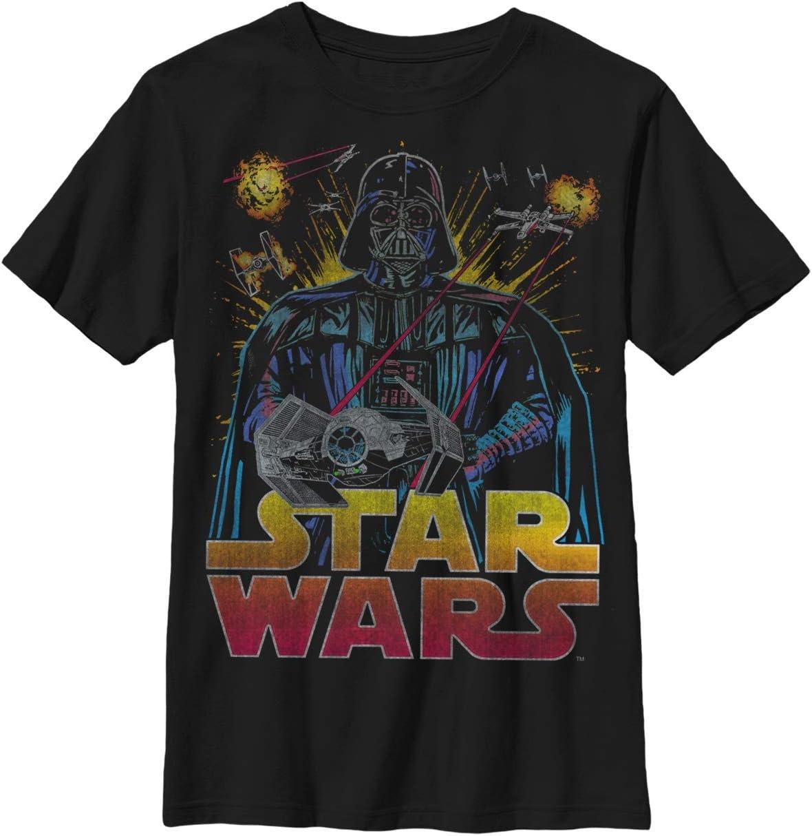 STAR WARS Футболка для мальчика Дарт Вейдер Битва S чёрный Comfortable season