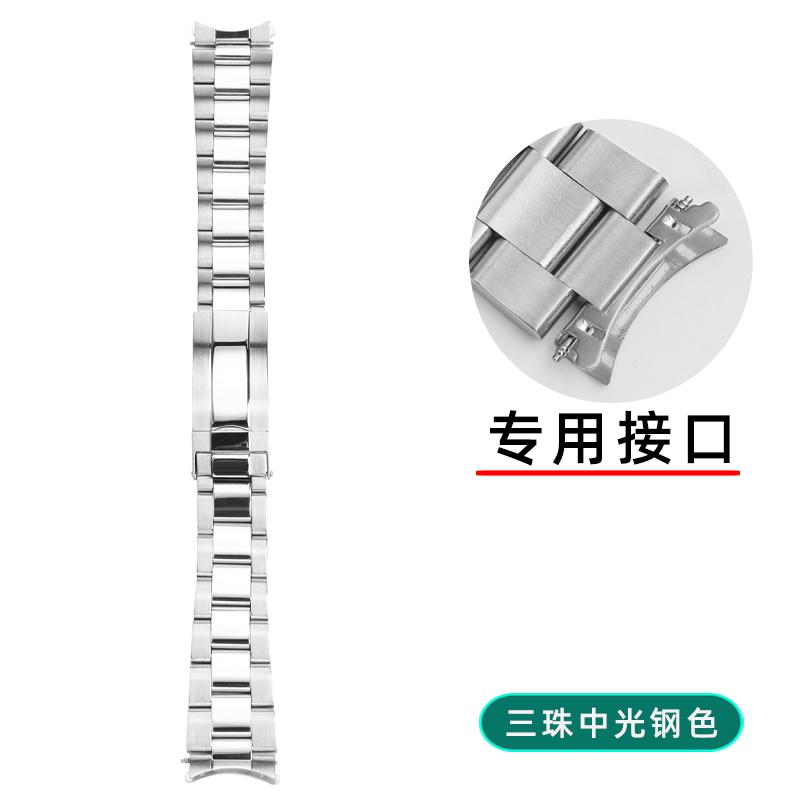 Ремешок из нержавеющей стали для Seiko Нет. 5 Sxns80 Snxs79 Snxs79k Snxs77 Snxs73 Изогнутый Ремешок Браслет Аксессуары Наручный Ремешок 19мм 19mm white PulsePeak