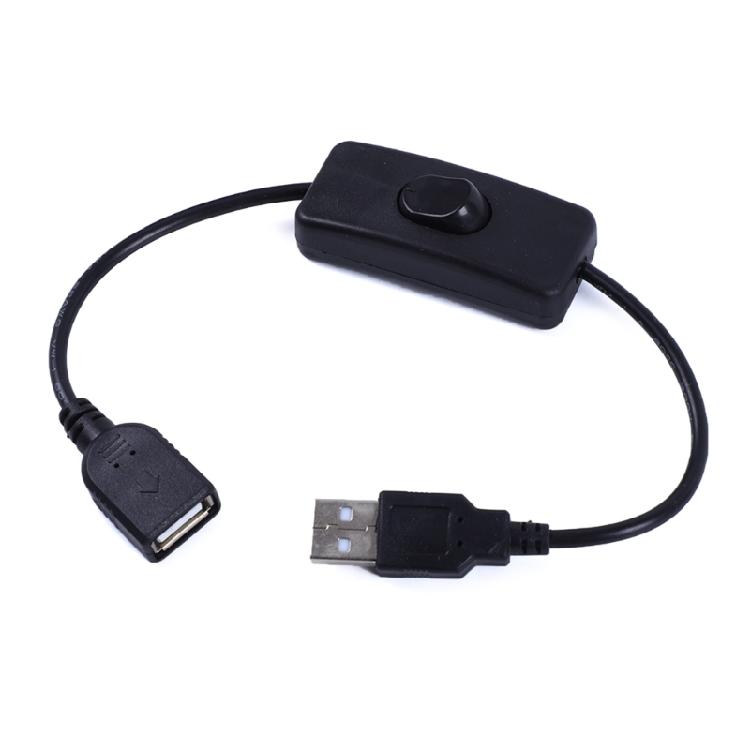 с переключателем ВКЛ/ВЫКЛ USB-кабель-удлинитель Переключатель-адаптер для USB-лампы USB-вентилятора чёрный Manganese