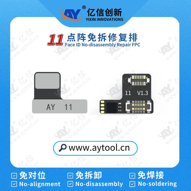 AY A108 Face id Dot Matrix Repair Flex Cable For iPhone  11 12 13 14 15 Pro MAX Read Write Face ID Repair No Need Welding gray A Auto Parts Mall