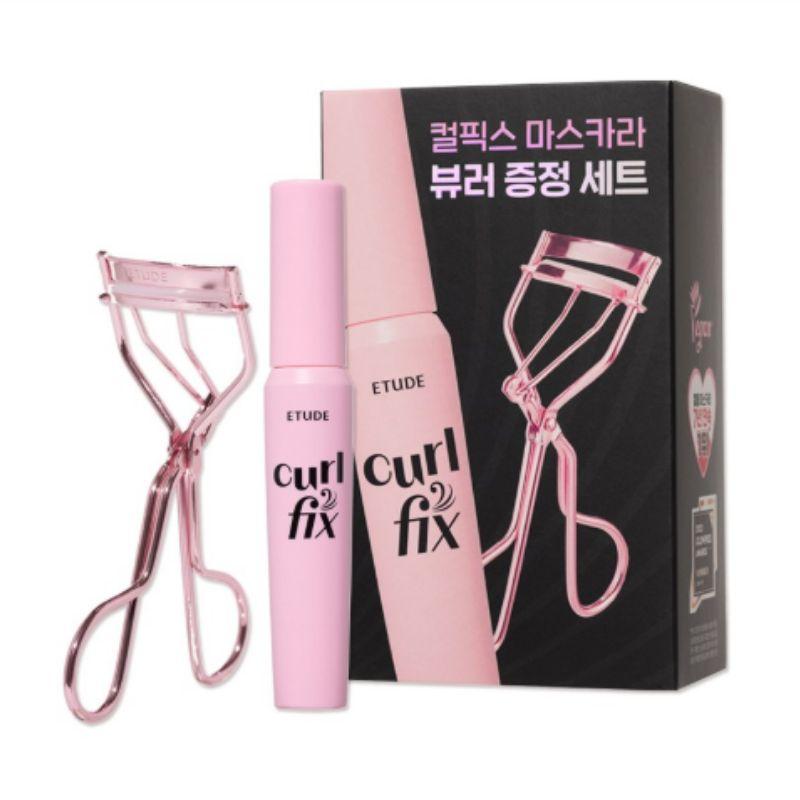 ETUDE Тушь для ресниц Curl Fix 8 г + Набор для завивки ресниц Серо-коричневый – Стойкое подкручивание, Не смазывается, Поднятие и прорисовка ресниц black ETUDE HOUSE