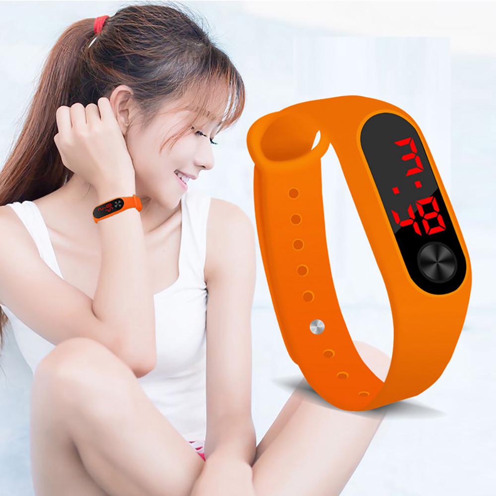 Часы с кольцом на руку Led Sports Fashion Electronic Watch оранжевый Bronze