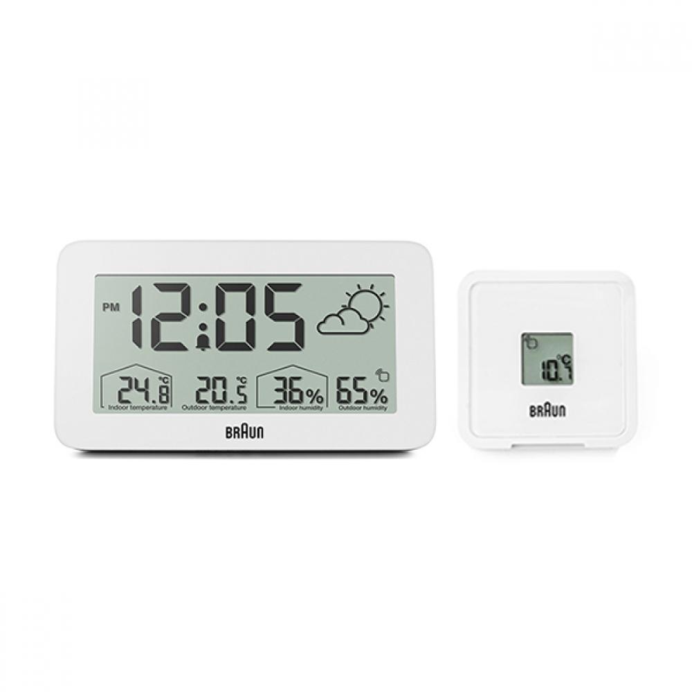 Braun Bc13wp Цифровые будильники Crescendo Погода Общественные настольные часы BC13WP gray TrendMecca Watches