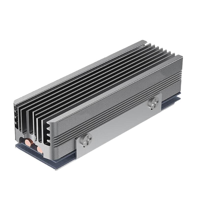 Радиатор для M.2 SSD Термопрокладка Радиатор Алюминиевое охлаждение с силиконовой термопрокладкой Радиатор 2280 NVME Охлаждение ЦП серый Cheese Bread Ball