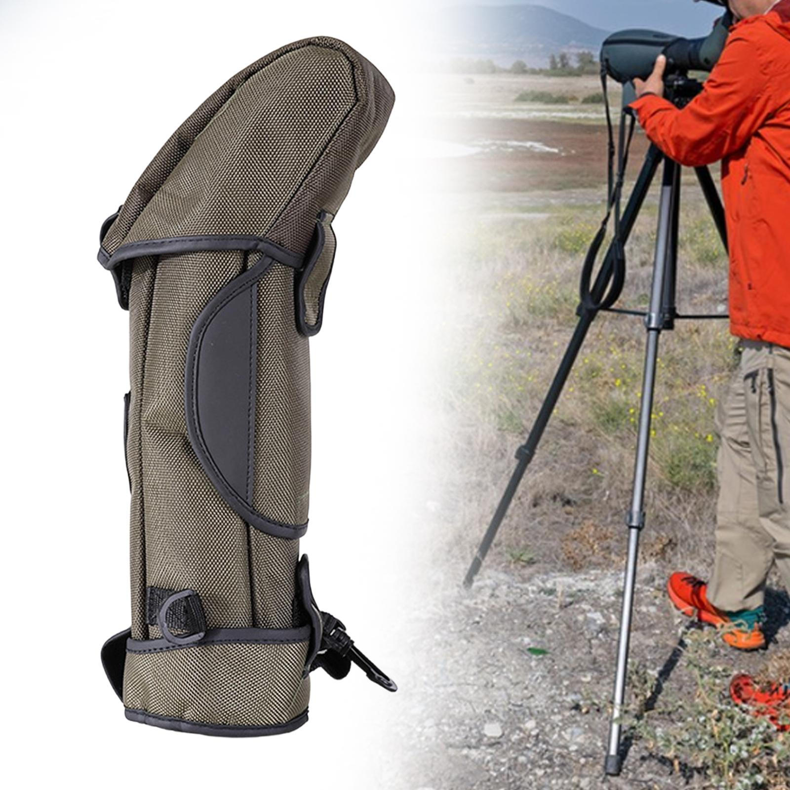Bird Watching Telescope Bag Green Stable Nylon Multifunctional Portable Spotting Scope Organization 80 mm Mouth black ludatrade