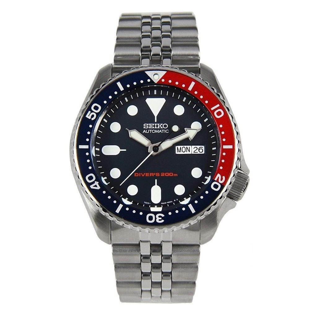 Восстановленные мужские часы Seiko Automatic Diver s 200M SKX009K2 с браслетом Jubilee синий