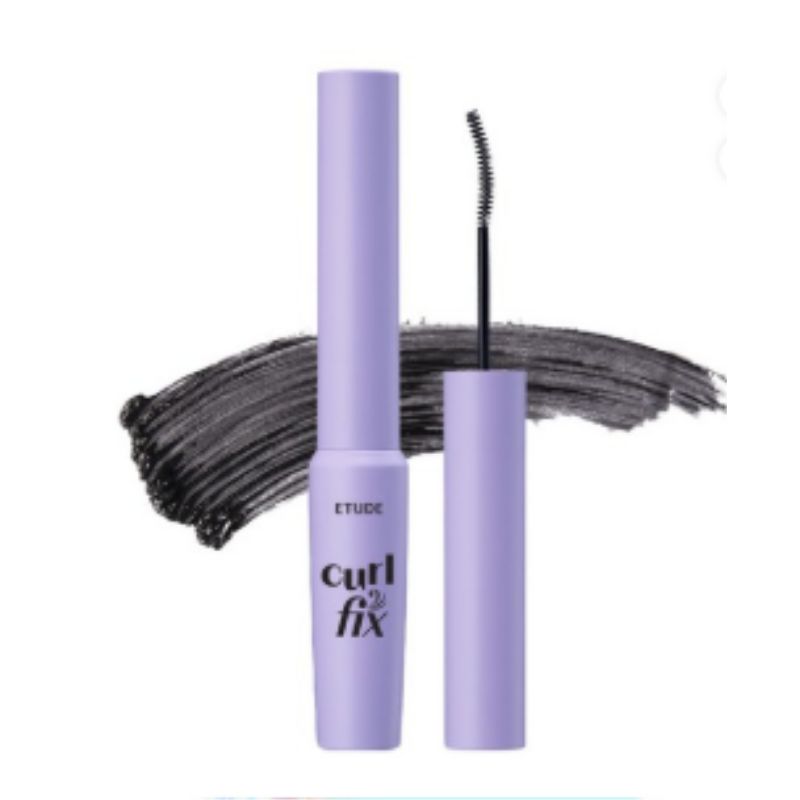 ETUDE Curl Fix Skinny Тушь для ресниц 3 г – Ультратонкая щеточка, Точное прокрашивание ресниц, Стойкая, Не смазывается 01 Black gray ETUDE HOUSE