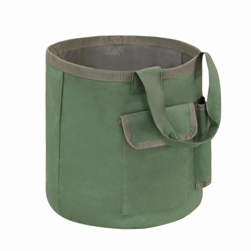 Portable Garden Tool Tote 600D Oxford Cloth Garden Storage Bag Bucket Tool Bag  Home Gardeners зелёный weicheng