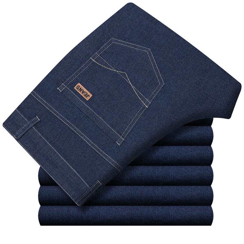 Джинсы Perky Kangaroo Men s Ice Silk Stretch для весны/лета — повседневные деловые джинсовые брюки. Size 30, 2 3 Waist blue StrideBox