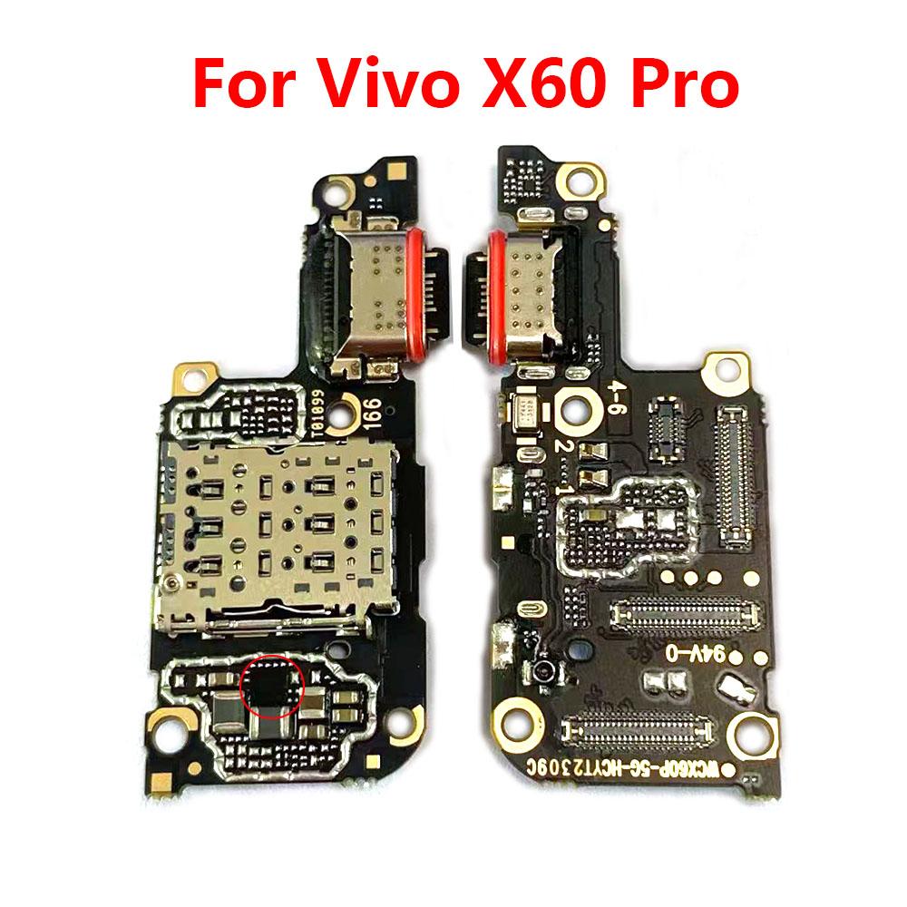 For Vivo X60 Pro 5G USB Charging Board Dock Port Microphone Module Flex Cable For X60 Pro black Mobile phone parts specialist