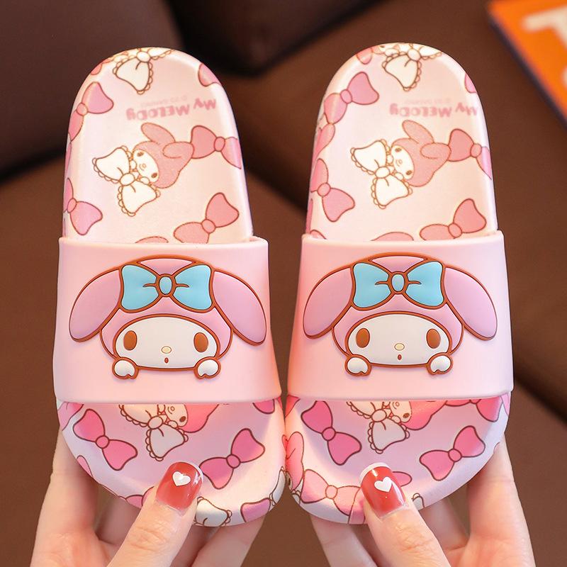 Children s Summer Cartoon My Melody Soft Sole Non-Slip Baby Girls  Sandals Kuromi 34-35 white QIANG xie