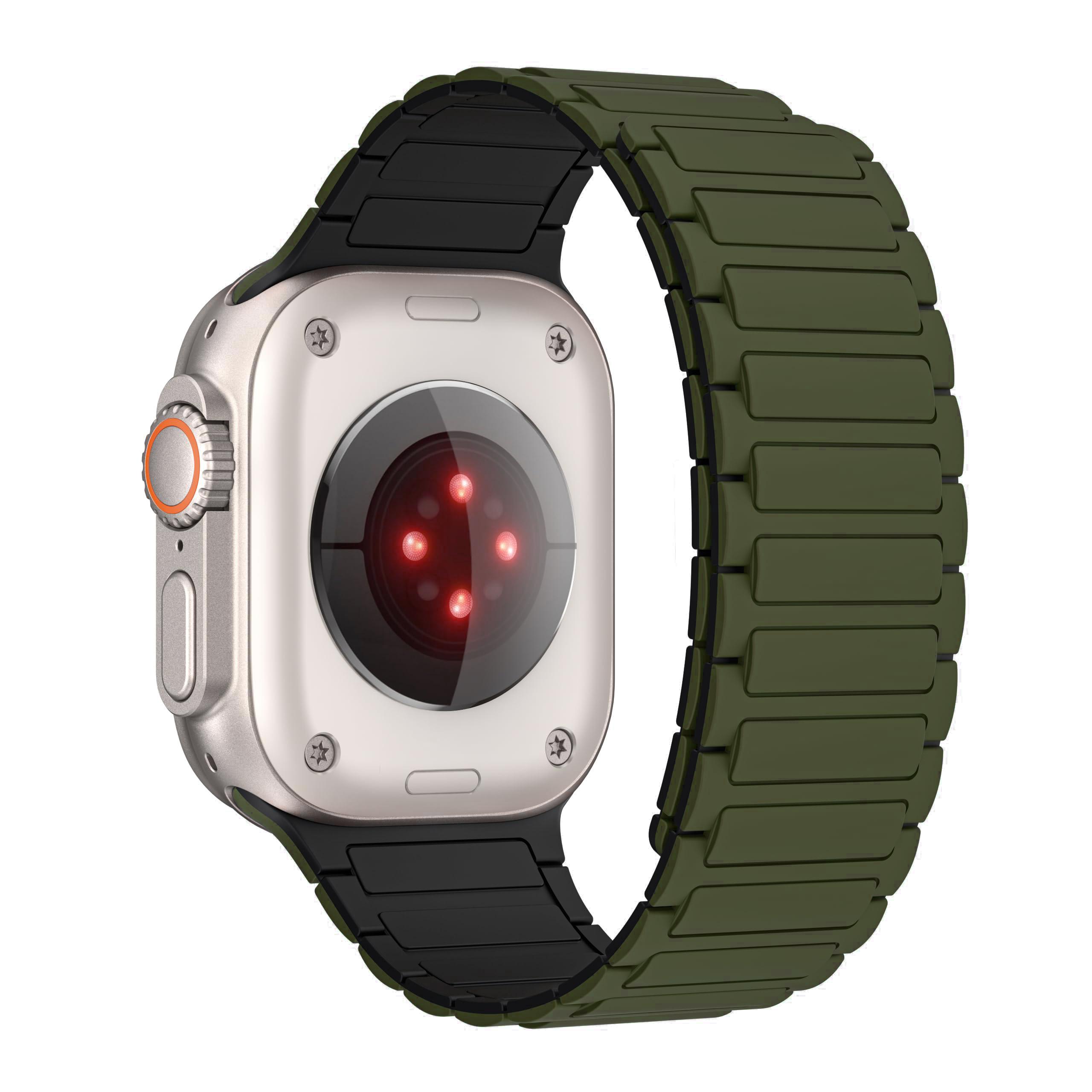 Силиконовый магнитный ремешок для Apple Watch Strap Ultra 3 2 49 мм 46 мм 45 мм 44 мм 42 мм 40 41 мм Браслет IWatch Серии 11 10 9 8 7 62028 38-40-41mm-S10-42mm gray Seahorse Home