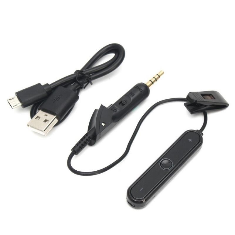 Bluetooth кабель для наушников QC15 Bluetooth аудиоадаптер приемник соединительный кабель чёрный NailArt