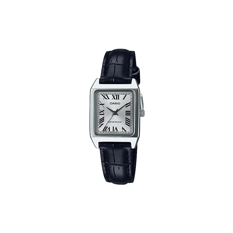 Casio DRESS Series Fashionable Business Simple Elegant Classic Pointer Roman Scale Small Dial Waterproof Quartz Movement Leather Strap LTP-V007L-7B1U белый