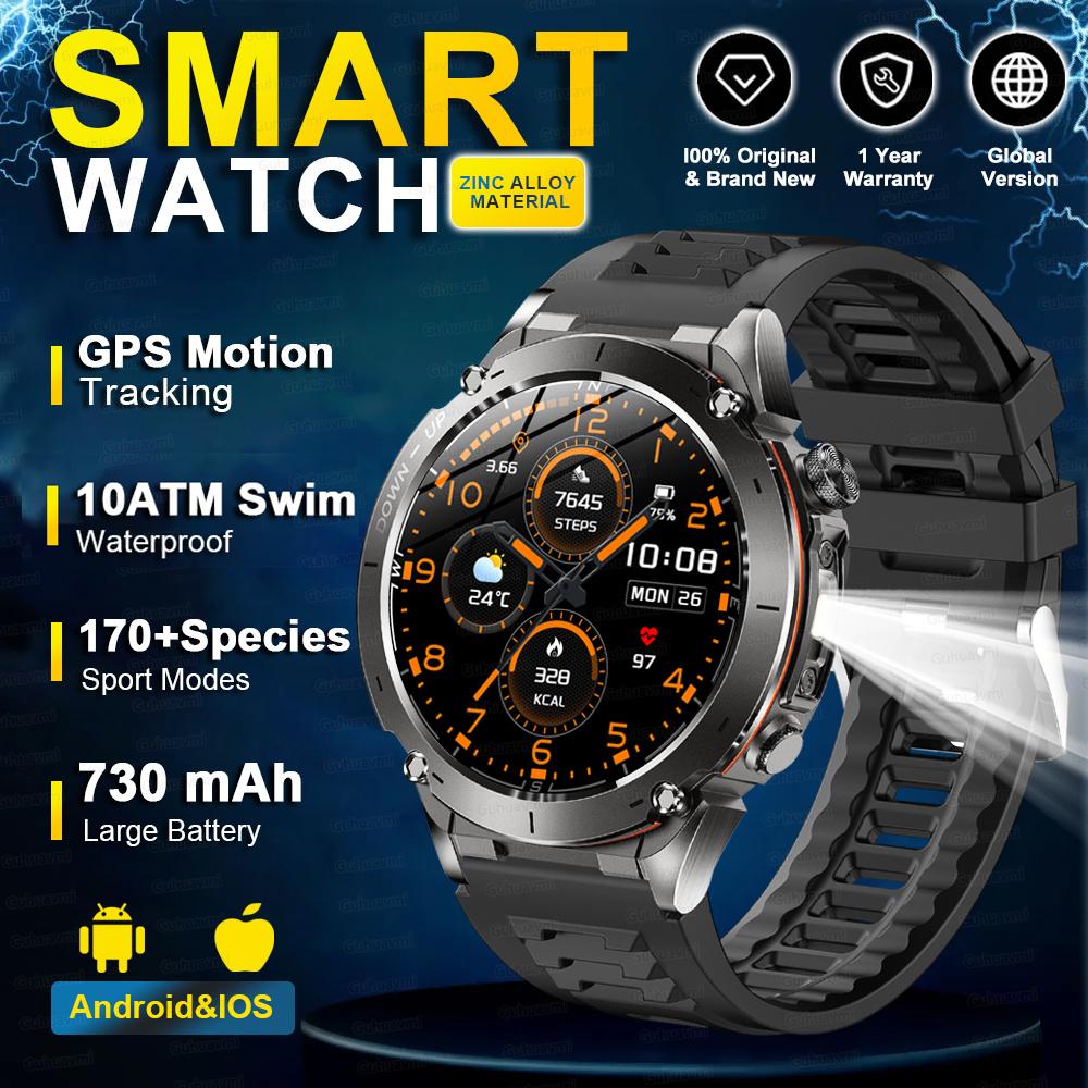 GPS-смарт-часы Adventure GPS Ultimate Military Edition, AMOLED, водонепроницаемость 10 ATM, аккумулятор 730 мАч, Bluetooth-звонки, часы, мужские спортивные часы Support swimming чёрный Wyttch