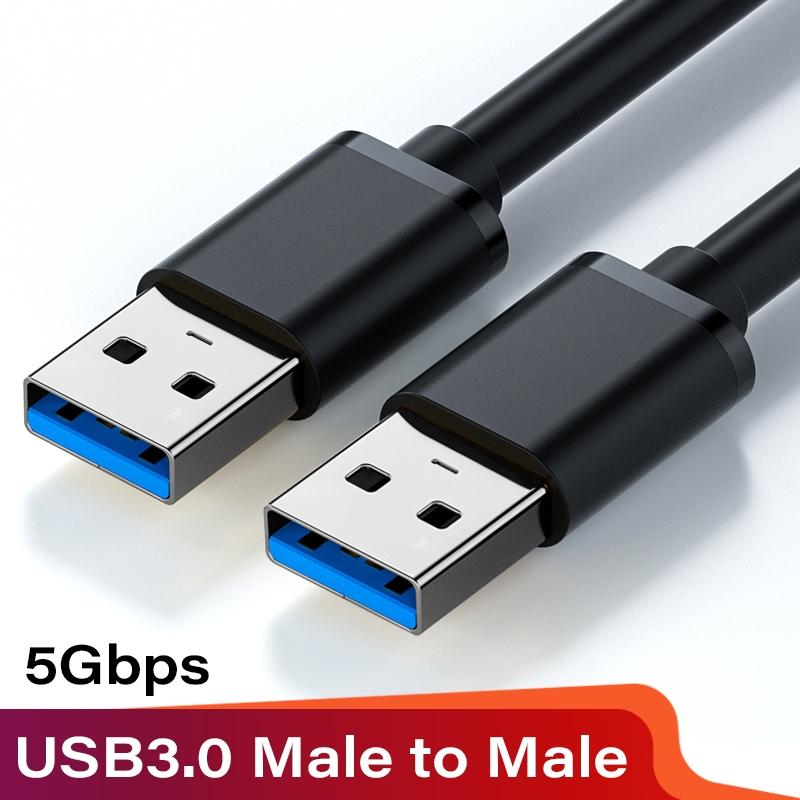 Удлинительный кабель USB 3.0, USB-кабель «папа-папа», 5 Гбит/с, быстрая передача данных, кабель USB3.0 для компьютера, ноутбука, мобильного жесткого диска, телевизора 0.5m gray Jumaocun-Fashions