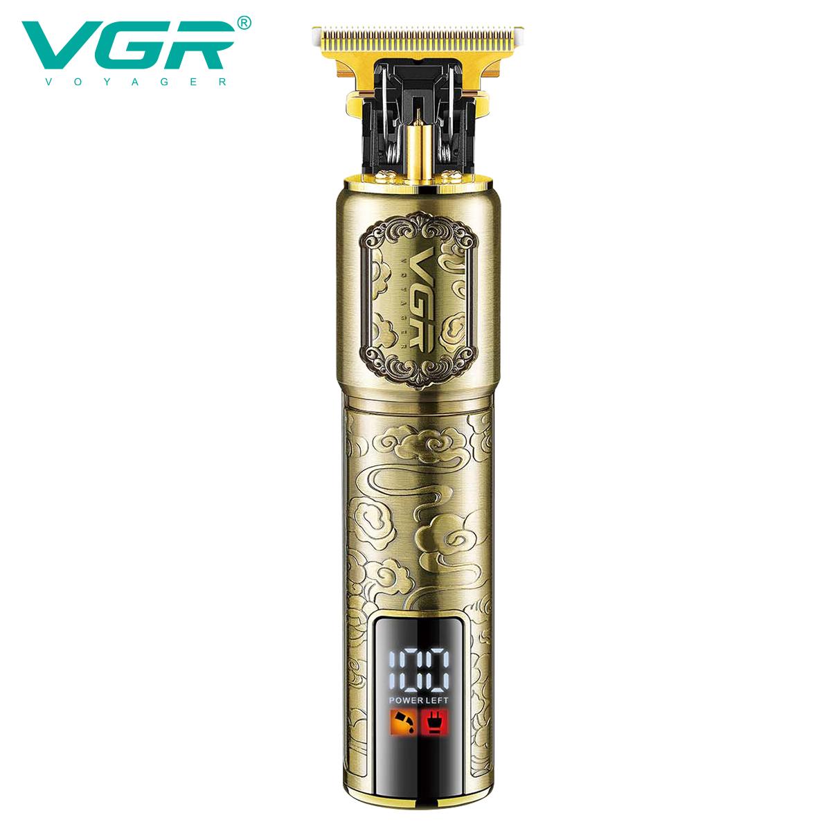 VGR V-073 Машинка для стрижки волос Ремонт Триммер для бороды Бритья волос на теле Машинки Электрическая машина Машина для стрижки волос Мужская 0 мм Парикмахерская Бритва Безопасная и дружелюбная к коже золотой