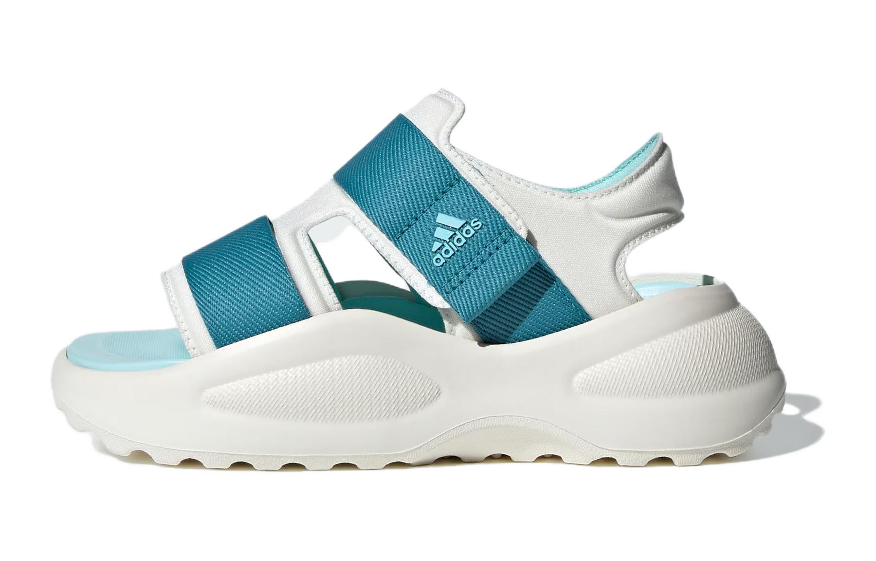 Adidas Mehana Амортизация Устойчивая к истиранию Амортизация, Износостойкие Детские Сандалии Бело-Зеленые Kids  ID7912 30.5 blue