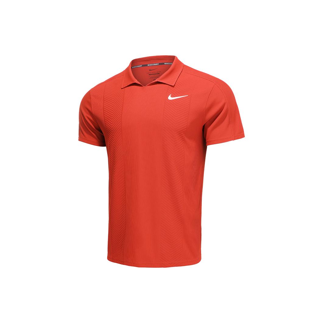 Nike Logo Comfortable Versatile Polo Shirt Men Tops HM6753-832 2XL red