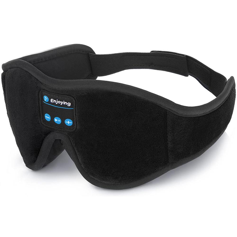 Маска для наушников для сна Bluetooth 3D маска для глаз Воспроизведение музыки Наушники для сна со встроенным HD-динамиком чёрный Photography