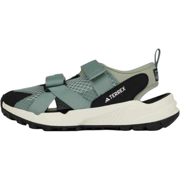 Adidas Terrex Hydroterra Нескользящие Устойчивые к истиранию Низкие Детские Сандалии Зеленые Подростковые IH6376 36.5 gray