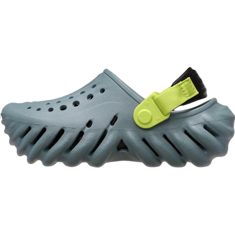Crocs Детские Сабо Echo Удобные Модные Дышащие Поддерживающие Детские Сабо Синий Зеленый Черный 208190-3YO 28-29 gray
