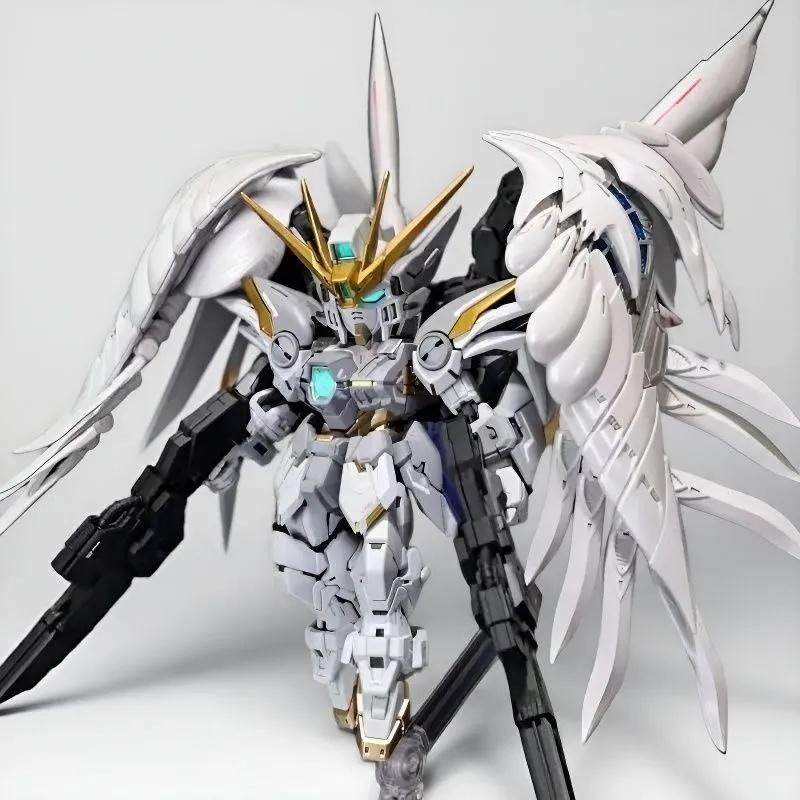 GL MGSD Wing Zero EW Белоснежная версия Ангельское Перо Падающий Мех Сборная Модель Набор Фигурка Действия Настольное Украшение Кукла Игрушка для Мальчика снег белый Fashnics