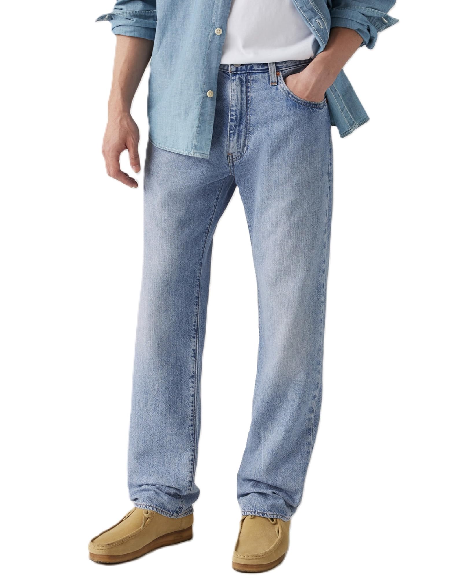 Levi s 555(TM) Свободные прямые легкие джинсы из смесовой льняной ткани Мужские 000LO-0009 US W34 L32 gray