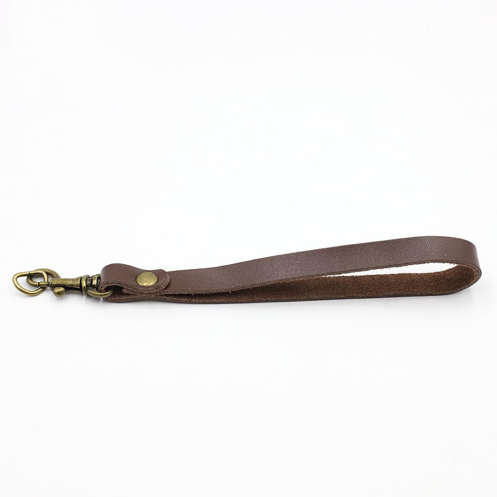 Кожаный ремешок-браслет на запястье Замена Ручка для клатча Сумки Ремни для Сумки Кошелька Ключей Наручный ремешок-шнурок Аксессуары для сумок 14,5 см кофейный TOP HOME-002