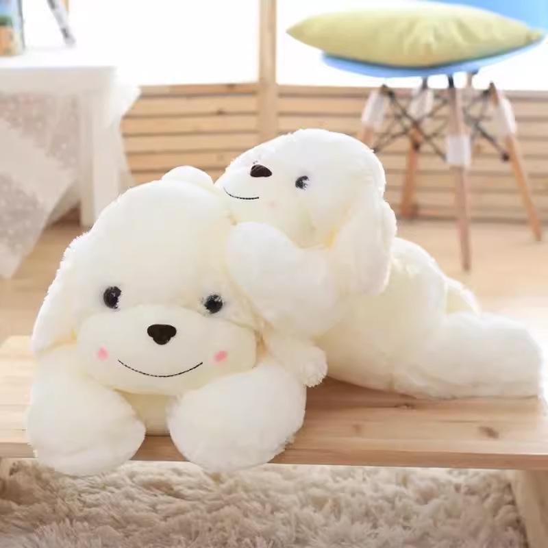 Плюшевый щенок-компаньон для сна: Большая кукла для девочек 30 cm beige OmniShop