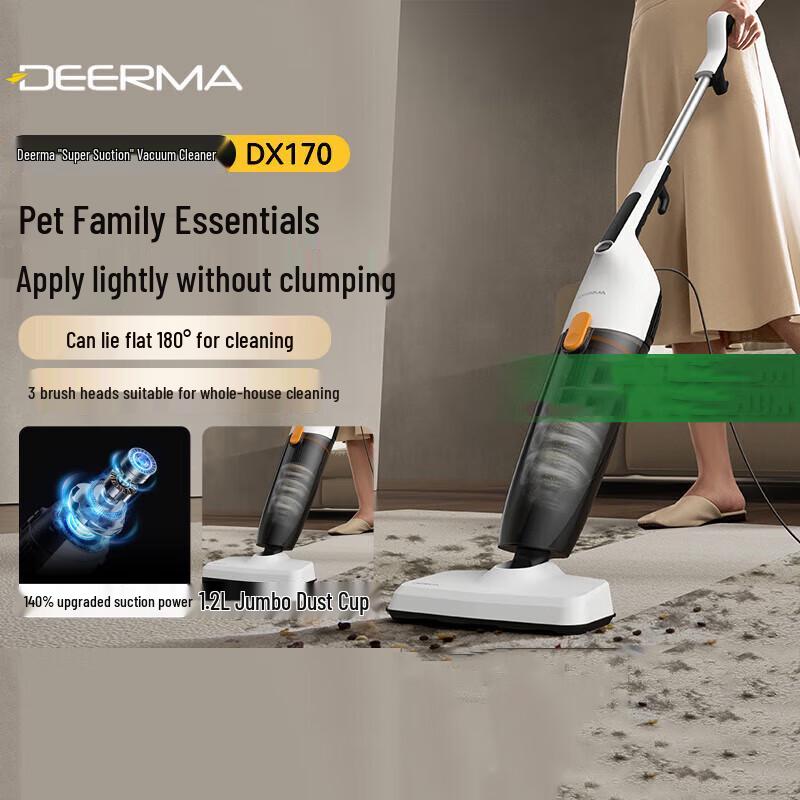 Вертикальный ручной пылесос 2-в-1 Deerma DX170 с питанием от сети (Китайская вилка) gray