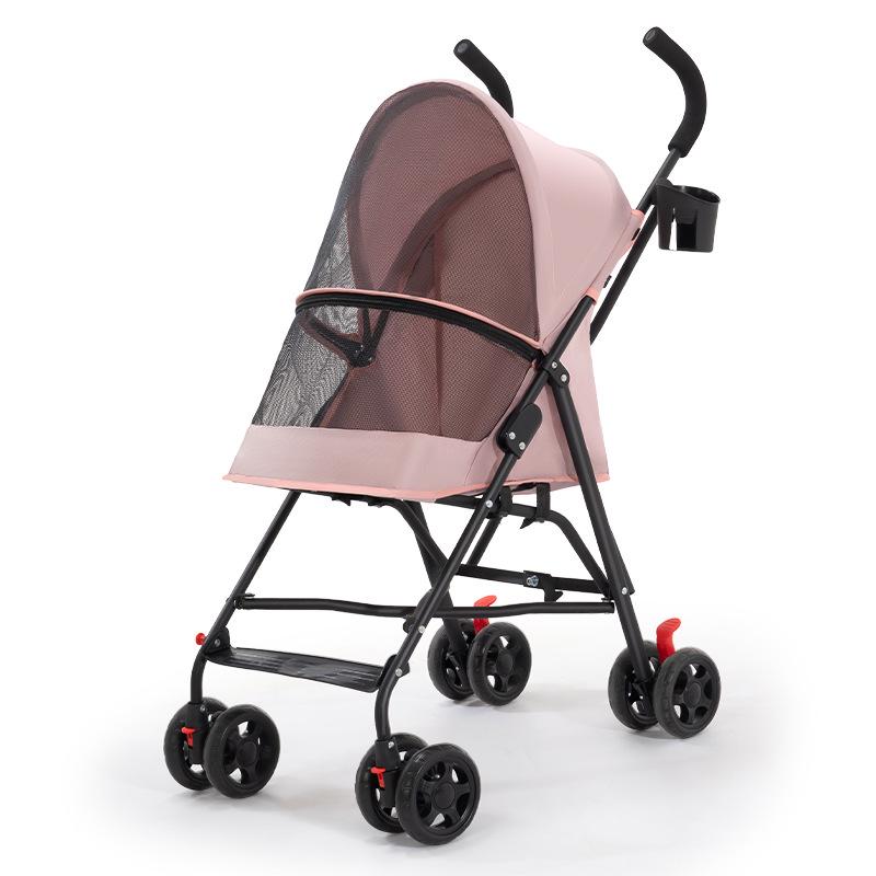 Легкая складная коляска для домашних животных для кошек и собак SS901 gray FurryFriends Store
