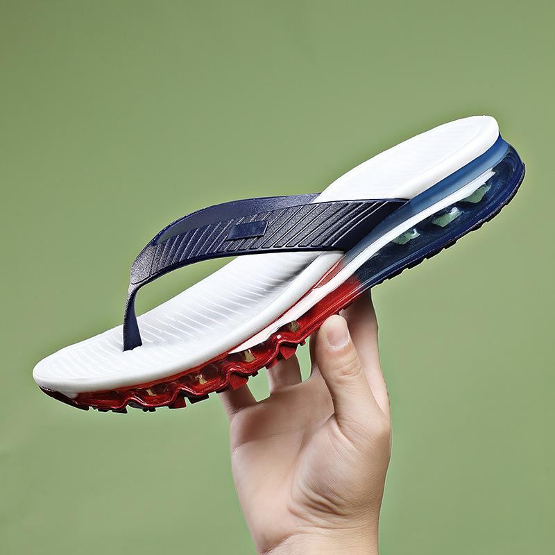 Chanclas Hombre, высококачественные тапочки на воздушной подушке с полной ладонью, дизайнерские сандалии, шлепанцы, мужская домашняя повседневная обувь, роскошная хлопушка 38 gray Sneak Spot