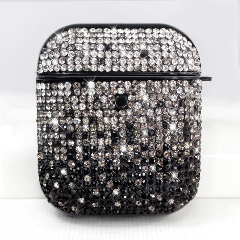 Защитный чехол для Apple AirPods4 Diamond Rhinestone - чехол для наушников Pro2 Gradient Fashion Airpods Pro/Pro2 черный градиента Smarter than future