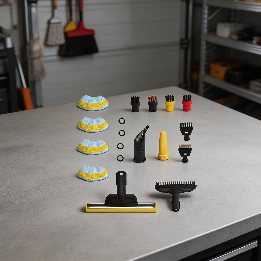 Набор аксессуаров для пароочистителей Karcher SC1 SC2 SC3 SC4 SC5 с системой EasyFix Включает щетки, уплотнения и насадки из микрофибры China Mainland gray Auto Gallery