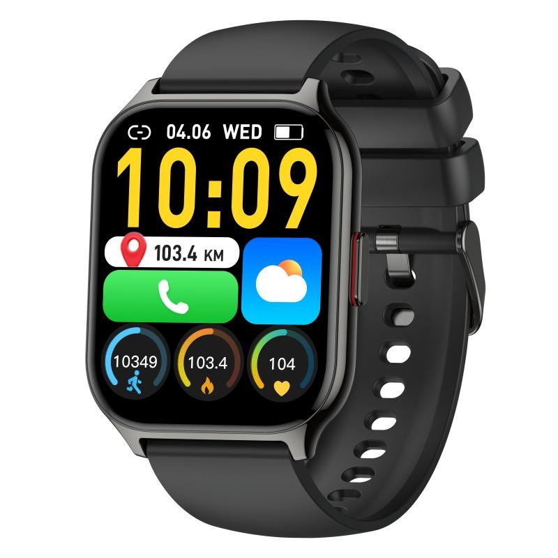Rainbuvvy P95 Android Smartwatch 2.01inches TFT Realtek8763EWE 240x296 BT4.0 IPX8 Водонепроницаемые спортивные часы для женщин или мужчин с поддержкой нескольких языков чёрный