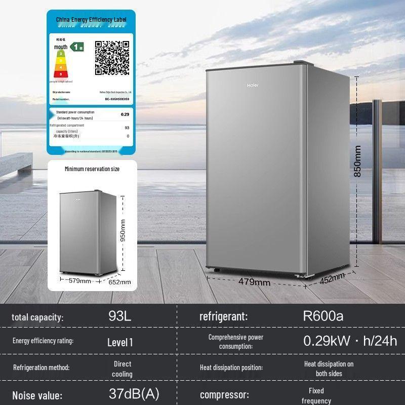 Мини-холодильник Haier 90 л, черно-золотистый, с функциями очистки, стерилизации и энергоэффективности для здоровой свежести gray Chose One