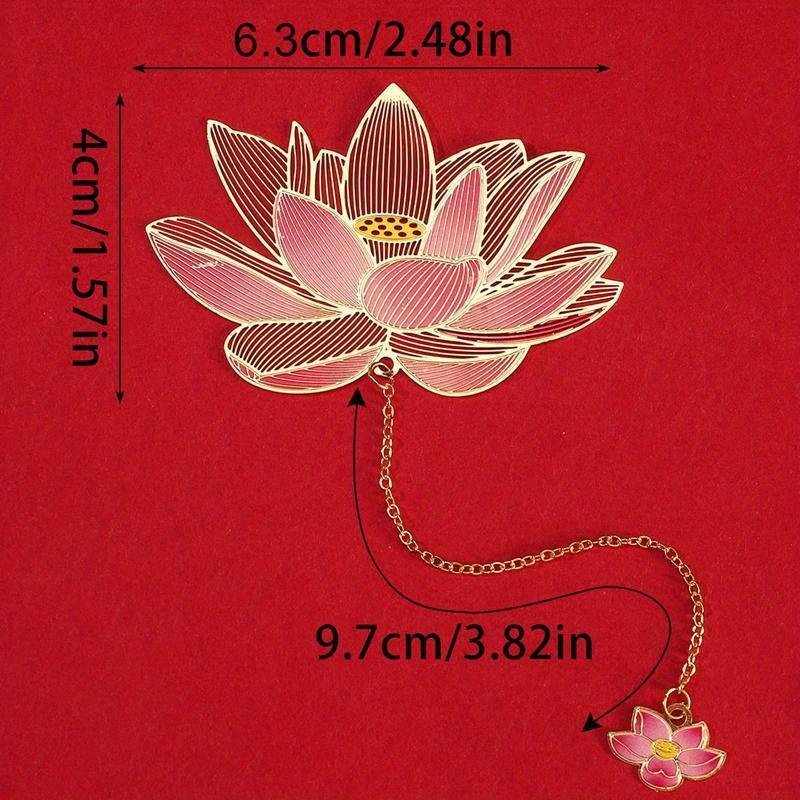 Винтажная золотая цветная металлическая закладка Lotus для чтения страниц книги маркер для офиса школьные канцелярские принадлежности изысканный подарок закладки brown LCAuto parts