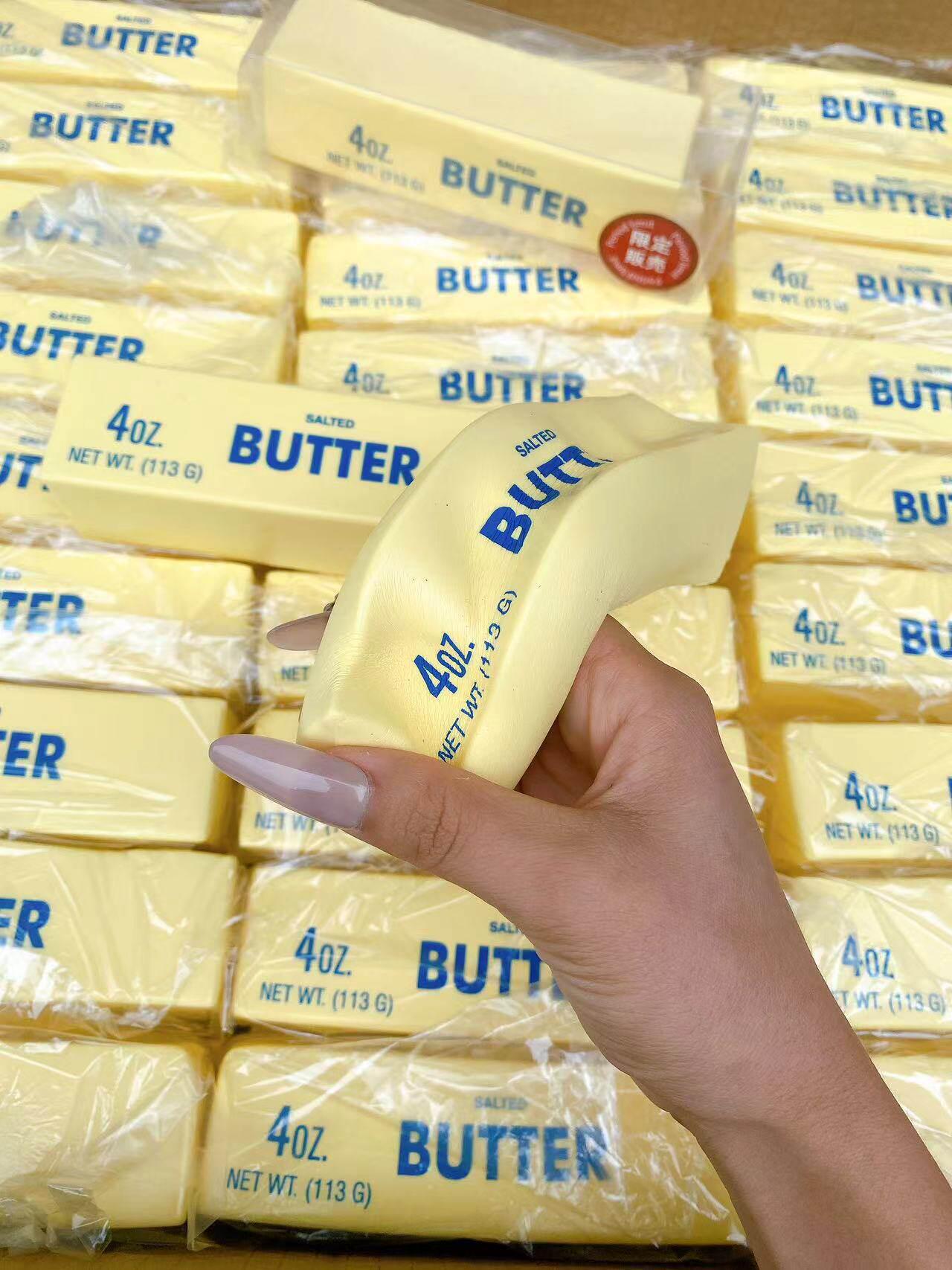 Игрушка-пищалка Hachim Butter Stick с медленным возвратом - Мягкая игрушка для снятия стресса, которую можно сжимать пальцами beige CreativeCorner