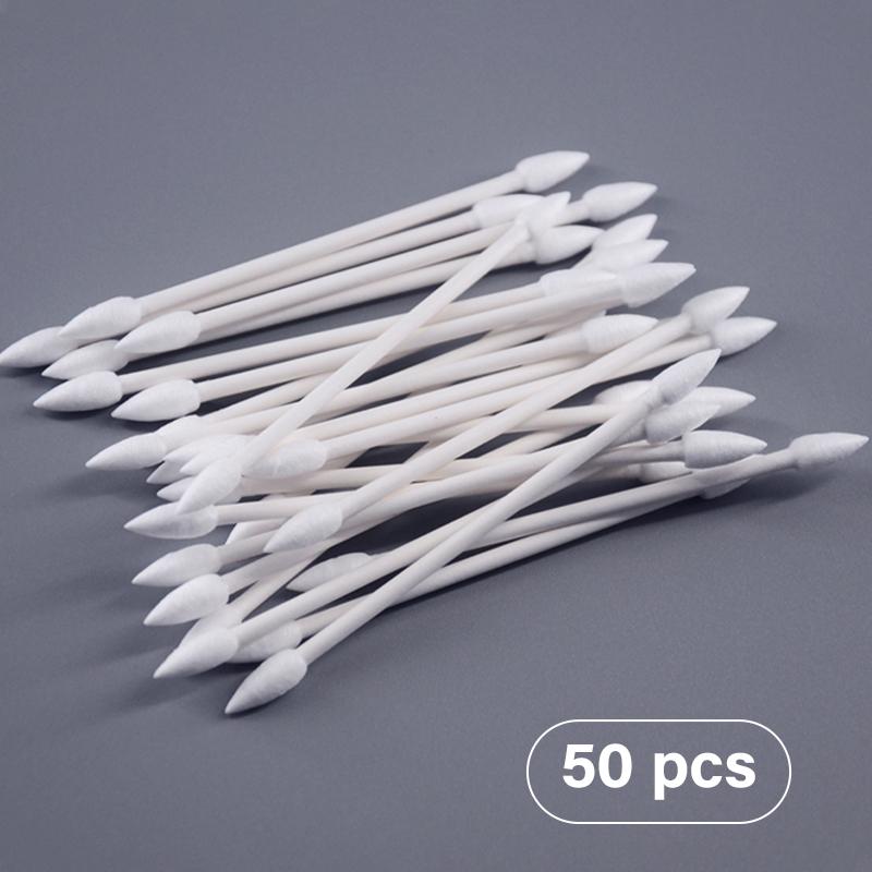 50/100 шт. Безворсовые ватные палочки для чистки, аксессуары для чистки портов зарядки наушников, высокое качество white TOP HOME-002