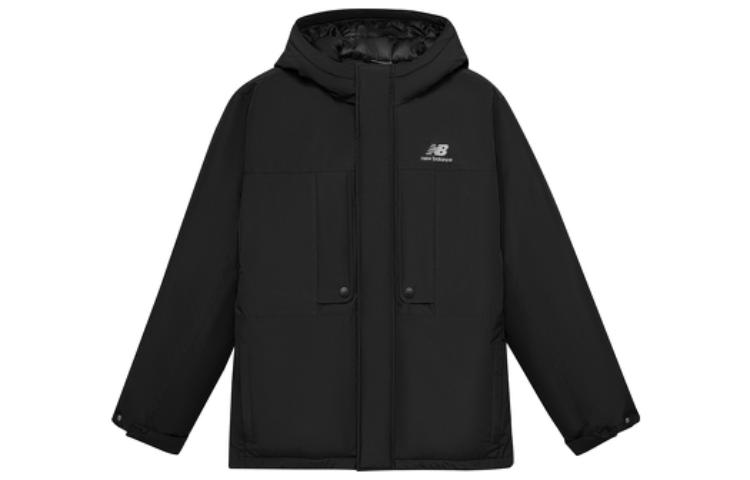 Пуховики New Balance Мужские Черные С капюшоном Умеренные Другие AMJ23356-BK L white