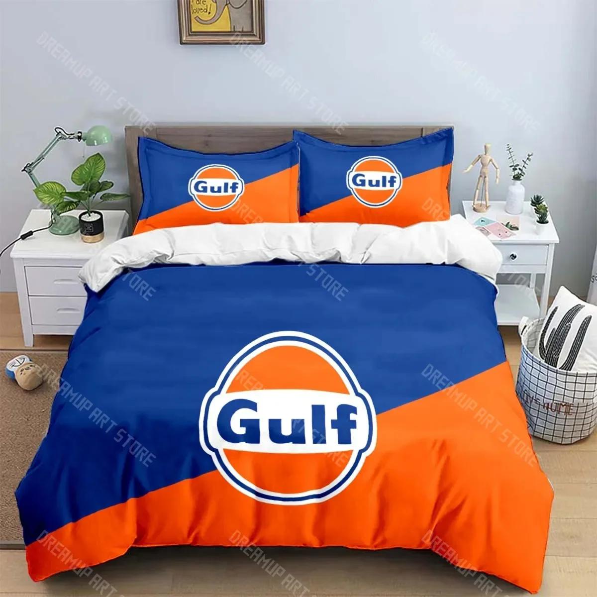 3d Print G-Gulf Racing Bedding Set Boys Girls Twin Queen Size Duvet Cover Pillowcase Bed Kids Adult Fashion Home Textile 140x200cm white LjqFourteen